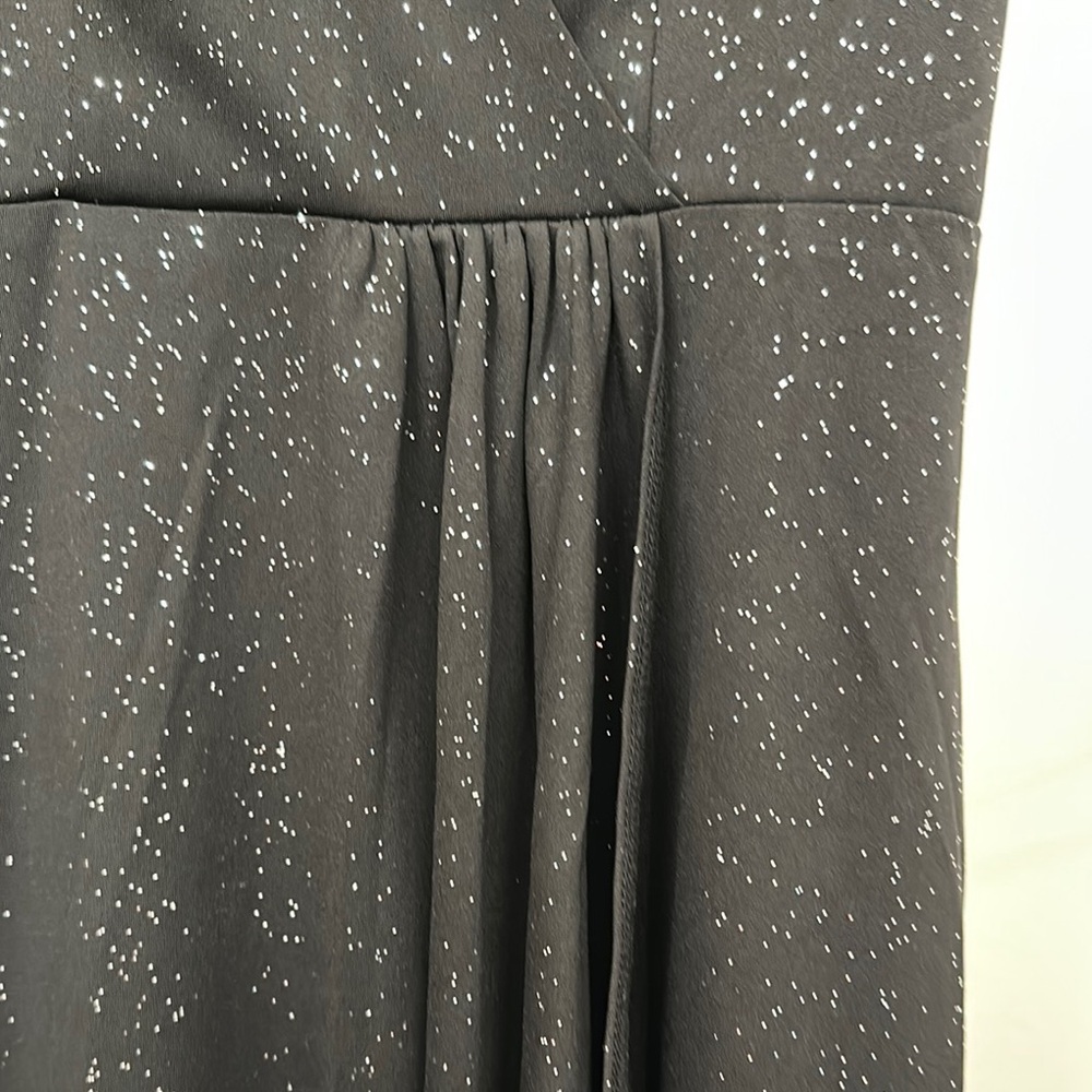 Ever Pretty Black Silver Flutter Sleeve Midi Dress - Picture 10 of 12